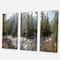 Designart - Mountain River Panorama - Landscape Canvas Art Print